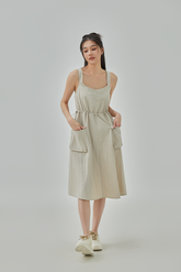 Nyx Utility Drawstring Midi Dress